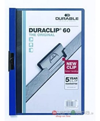 CARTELLINA C/MOLLA DURACLIP ORIGINAL 60 BLU DURABLE (Cod. 220907)