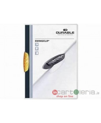 CARTELLA C/CLIP SWINGCLIP DORSO PLASTICA ARANCIO DURABLE (Cod. 226009)