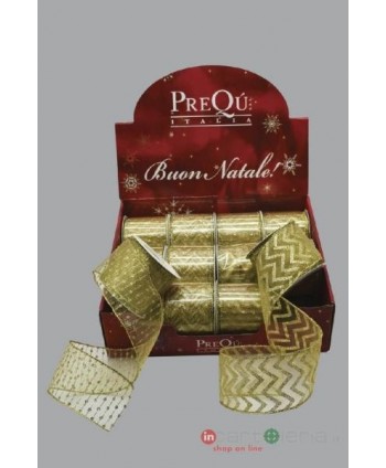 NASTRO CHIFFON ORO DECORI...