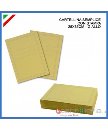 CARTELLINE PER ATTI SEMPLICI C/STAMPA ECO GIALLO PIGNA BREFIOCART (Cod. 0205523)