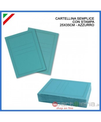 CARTELLINE PER ATTI SEMPLICI C/STAMPA ECO AZZURRO PIGNA BREFIOCART (Cod. 025523AZ)