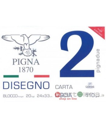 ALBUM DISEGNO PIGNA DUE 24X33 110GR 20FF LISCIO PIGNA (Cod. 0220015GE)