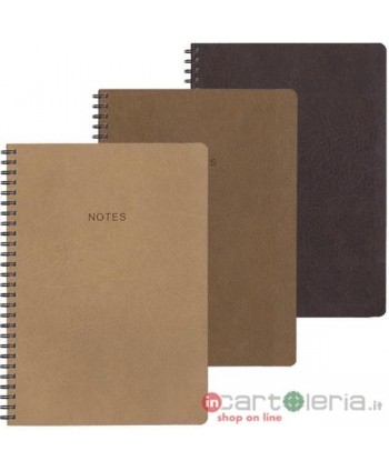 QUADERNO SPIRALE 17X25 105FF OLD LEATHER (Cod. 04243)