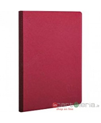 QUADERNO 148X210 192 PG 90GR FOGLI BIANCHI ROSSO CLAIREFONTAINE QUO VADIS (Cod. 795402C)