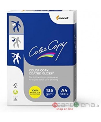 CARTA PER FOTOCOPIE A4 135GR 250FF GLOSSY COLORCOPY POLYEDRA (Cod. 147452)