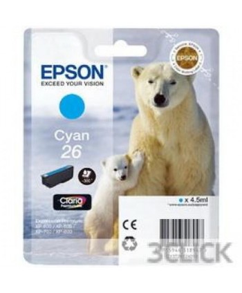 CARTUCCIA EPSON 26 CYANO ORIGINALE (Cod. T2612)