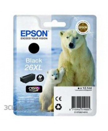 CARTUCCIA EPSON 26XL NERO ORIGINALE (Cod. T2621)