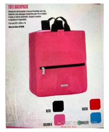 BORSA TOTE BACKPACK AZZURRO FIORDALISO COMIX