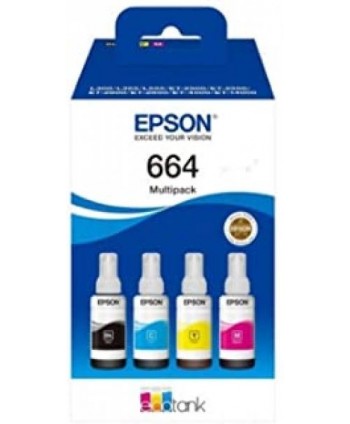 CARTUCCIA EPSON ECOTANK T664 SET 4 COLORI ORIGINALE (Cod. T664)