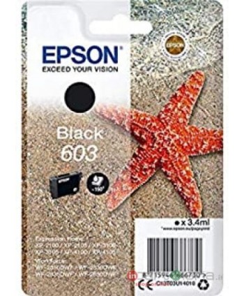 CARTUCCIA EPSON 603 NERO ORIGINALE (Cod. C13T03U14010)