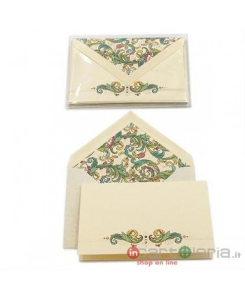 PLICO CARTONCINI C/BUSTA 10+10 F.TO 7 7X11 SIGNORIA KARTOS (Cod. 016996)