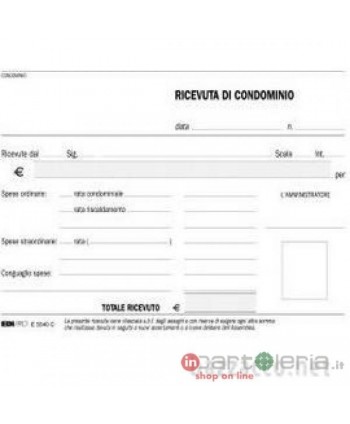 BLOCCO RICEVUTA DI CONDOMINIO 50X2 2C EDIPRO (Cod. E5540C)