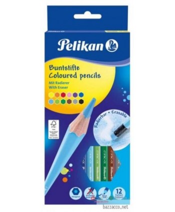 MATITE COLORATE CANCELLABILI 12PZ PELIKAN (Cod. 700689)