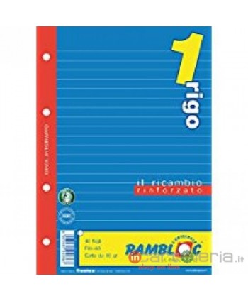 RICAMBI FORATI A5 RINFORZATI 40FF 1 RIGO RAMBLOC SALES PIGNA (Cod. 02208301R)