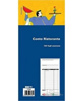 BLOCCO CONTO RISTORANTE 100...