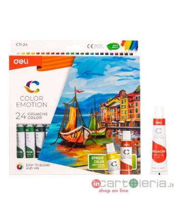 COLORE A TEMPERA TUBO 12ML 24PZ DELI SIAM (Cod. EC11-24)