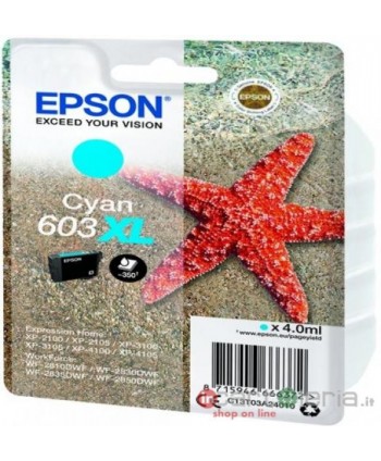 CARTUCCIA EPSON STELLA MARINA 603XL CIANO ORIGINALE (Cod. C13T03A24010)
