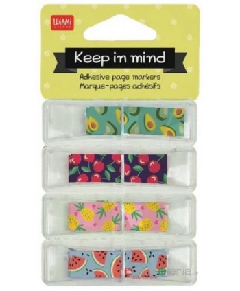 SEGNAPAGINA ADESIVI - KEEP IN MINDKIT12PCS - FRUITS 2,95 (Cod. KIMKIT3)