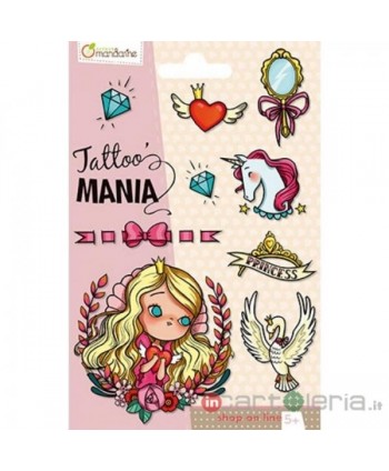 TATUAGGI TATTOO MANIA PRINCIPESSA 10PZ QUO VADIS