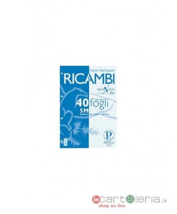 RICAMBIO QUAXIMA A4 40FF 5MM BIANCO PIGNA (Cod. 00629035M)