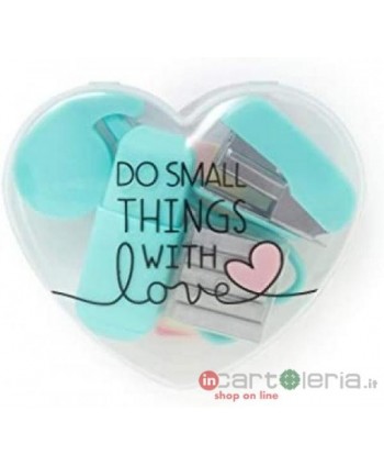 MINI STATIONERY SET HEART...