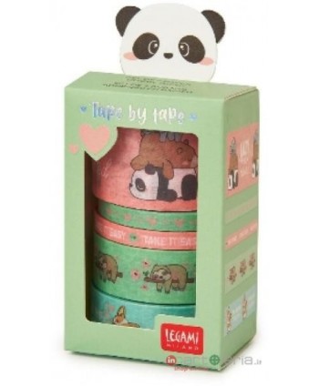 NASTRO ADESIVO DECORATO TAPE BY TAPE CUTE ANIMALS LEGAMI