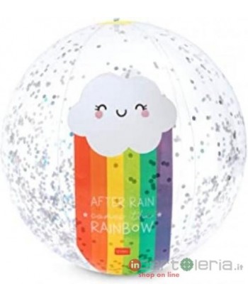 PALLA DA SPIAGGIA GONFIABILE RAINBOW LEGAMI