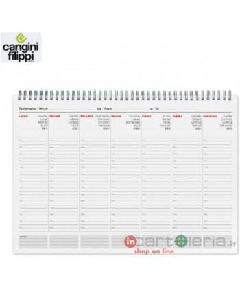 SOTTOMANO CON DATA 34X24 PLANNING SPIRALE CANGINI (Cod. STW-SM)