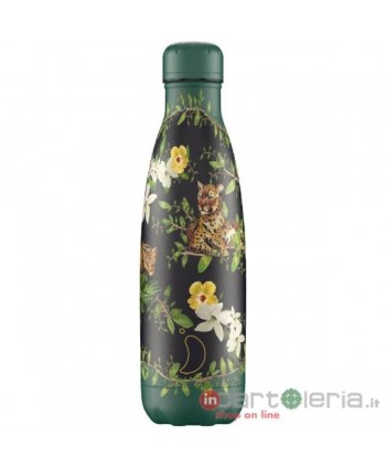 BOTTIGLIA 500ML CHILLY'S FLOWERING LEOPARD TROPICAL ED DESIGN (Cod. 607469944380)