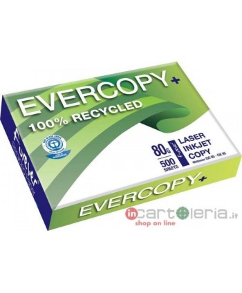 CARTA PER FOTOCOPIE A4 500F RICICLATA EVERCOPY CLAIREFONTAINE QUO VADIS (Cod. 50048SC)