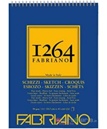 ALBUM DISEGNO A3 SPIRALE 1254 90GR 120FF 1264 SCHIZZI FABRIANO (Cod. 19100639)