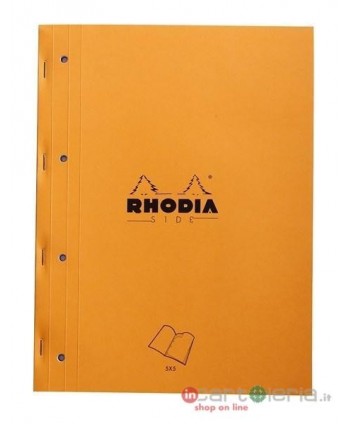 BLOCCO A4 QUABOLCK 22,3x29,7 5M 80F 4 FORI 80GR RHODIA CLAIREFONTAINE QUO VADIS (Cod. 118016C)