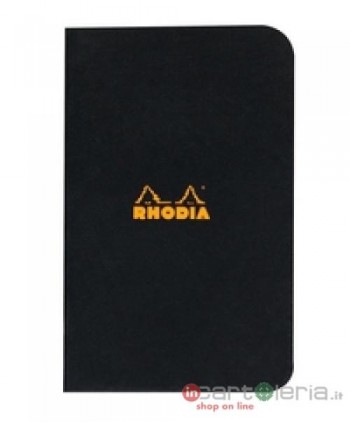 QUADERNO A7 7,5x12cm BLACK Classic 5x5 48p non dtach. 80g RHODIA QUO VADIS (Cod. 119159C)