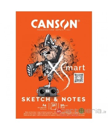 BLOCCO COLLATO A4 XS'MART SKETCH & NOTES 50 fg. 90 g/m² CANSON (Cod. C32250P003)