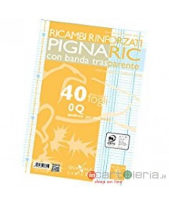 RICAMBI FORATI A4 RINFORZATI Q 5MM C/MARGINE 40FF 80GR PIGNA (Cod. 02072780Q)